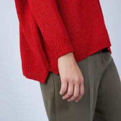Maison Montagut Pulls>Pull Ample Col V En Laine Et Soie - Baba