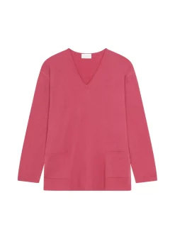 Maison Montagut Pulls>Pull Ample Col V Poches Merinos - Albertine