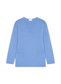 Maison Montagut Pulls>Pull Ample Col V Poches Merinos - Albertine