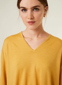 Maison Montagut Pulls>Pull Ample Col V Poches Merinos - Albertine