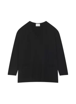 Maison Montagut Pulls>Pull Ample Col V Poches Merinos - Albertine