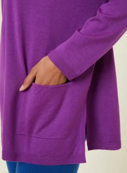 Maison Montagut Pulls>Pull Ample Col V Poches Merinos - Albertine
