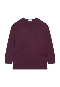 Maison Montagut Pulls>Pull Ample Col V Poches Merinos - Albertine