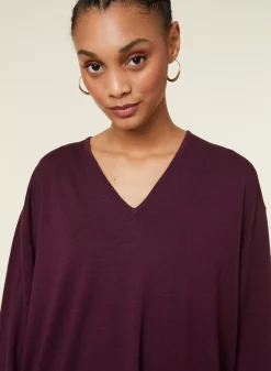 Maison Montagut Pulls>Pull Ample Col V Poches Merinos - Albertine