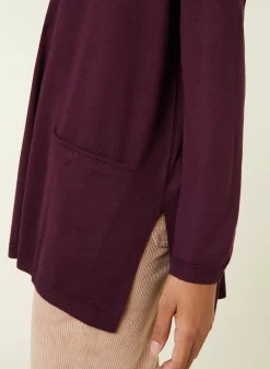 Maison Montagut Pulls>Pull Ample Col V Poches Merinos - Albertine
