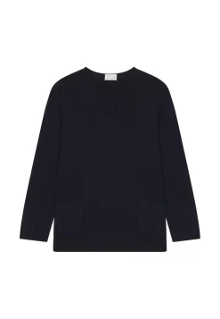 Maison Montagut Pulls>Pull Ample Col V Poches Merinos - Albertine