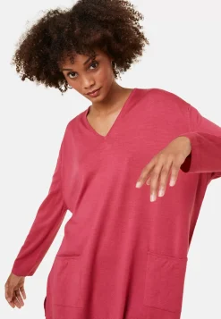 Maison Montagut Pulls>Pull Ample Col V Poches Merinos - Albertine