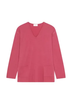 Maison Montagut Pulls>Pull Ample Col V Poches Merinos - Albertine