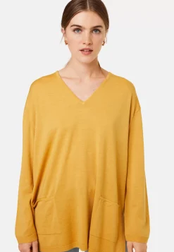 Maison Montagut Pulls>Pull Ample Col V Poches Merinos - Albertine