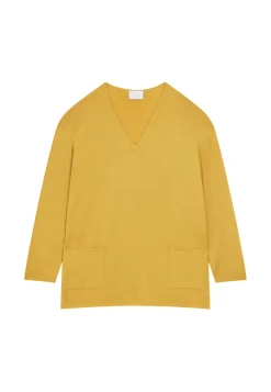 Maison Montagut Pulls>Pull Ample Col V Poches Merinos - Albertine