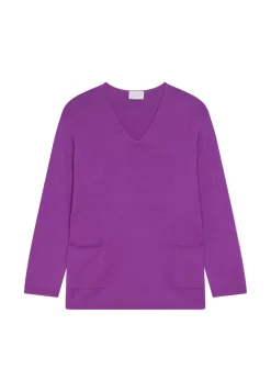 Maison Montagut Pulls>Pull Ample Col V Poches Merinos - Albertine