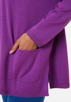 Maison Montagut Pulls>Pull Ample Col V Poches Merinos - Albertine