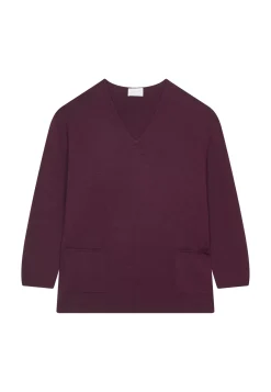 Maison Montagut Pulls>Pull Ample Col V Poches Merinos - Albertine