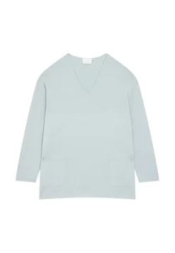 Maison Montagut Pulls>Pull Ample Col V Poches Merinos - Albertine
