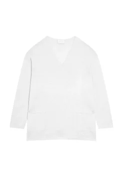 Maison Montagut Pulls>Pull Ample Col V Poches Merinos - Albertine