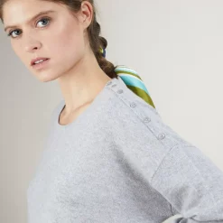 Maison Montagut Pulls>Pull Ample En Cachemire Boutons Epaule - Brook