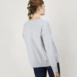 Maison Montagut Pulls>Pull Ample En Cachemire Boutons Epaule - Brook
