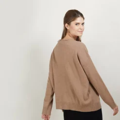 Maison Montagut Pulls>Pull Ample En Cachemire Boutons Epaule - Brook