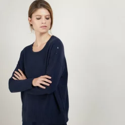 Maison Montagut Pulls>Pull Ample En Cachemire Boutons Epaule - Brook
