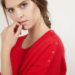 Maison Montagut Pulls>Pull Ample En Cachemire Boutons Epaule - Brook