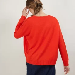 Maison Montagut Pulls>Pull Ample En Cachemire Boutons Epaule - Brook