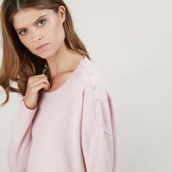 Maison Montagut Pulls>Pull Ample En Cachemire Boutons Epaule - Brook