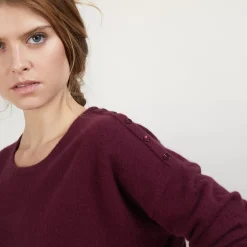 Maison Montagut Pulls>Pull Ample En Cachemire Boutons Epaule - Brook