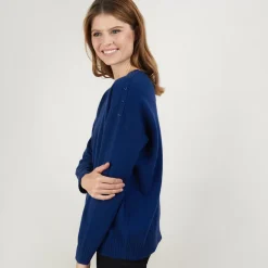 Maison Montagut Pulls>Pull Ample En Cachemire Boutons Epaule - Brook