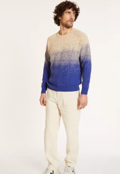 Maison Montagut Pulls>Pull Bicolore En Coton Brosse - Doryan