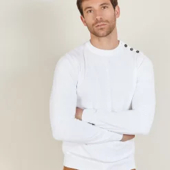 Maison Montagut Pulls>Pull Boutonne En Coton - Bonze