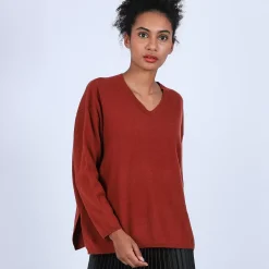 Maison Montagut Pulls>Pull Cachemire Avec Fentes Cotes - Brenda