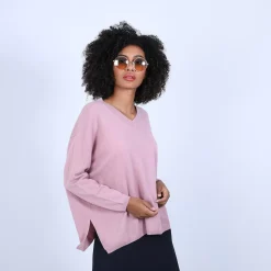 Maison Montagut Pulls>Pull Cachemire Avec Fentes Cotes - Brenda