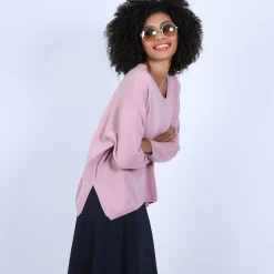 Maison Montagut Pulls>Pull Cachemire Avec Fentes Cotes - Brenda
