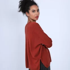 Maison Montagut Pulls>Pull Cachemire Avec Fentes Cotes - Brenda