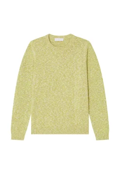 Maison Montagut Pulls>Pull Chine Col Rond En Coton - Doume Vert Anis
