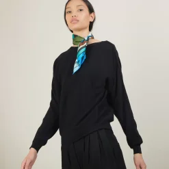 Maison Montagut Pulls>Pull Col Bateau En Coton Cachemire - Felice