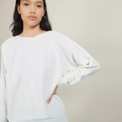 Maison Montagut Pulls>Pull Col Bateau En Coton Cachemire - Felice