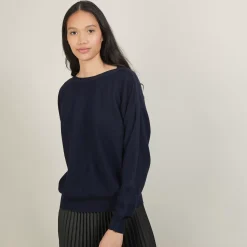 Maison Montagut Pulls>Pull Col Bateau En Coton Cachemire - Felice