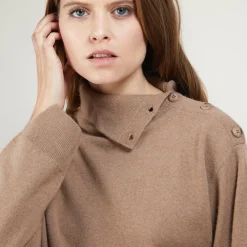 Maison Montagut Pulls>Pull Col Boutonne En Cachemire - Gretel Bis