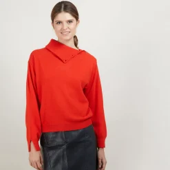Maison Montagut Pulls>Pull Col Boutonne En Cachemire - Gretel Bis