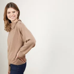 Maison Montagut Pulls>Pull Col Boutonne En Cachemire - Gretel Bis
