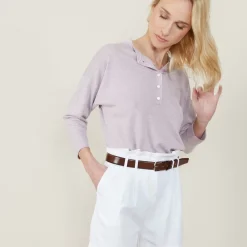 Maison Montagut Pulls>Pull Col Boutonne En Lin Cachemire - Naza