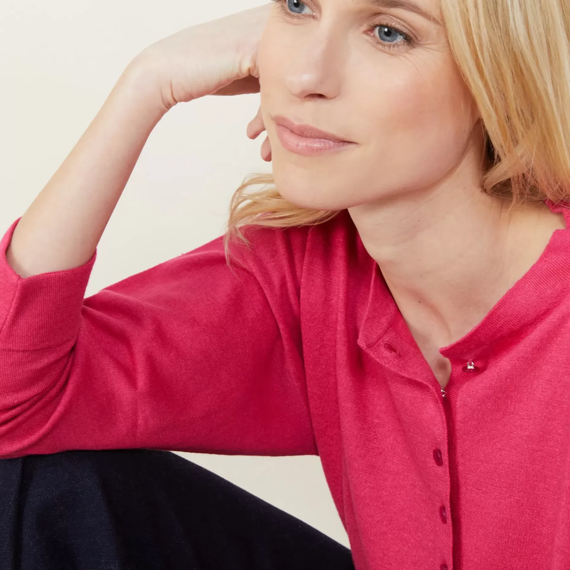 Maison Montagut Pulls>Pull Col Boutonne En Lin Cachemire - Naza