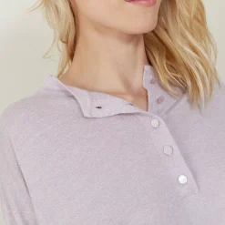 Maison Montagut Pulls>Pull Col Boutonne En Lin Cachemire - Naza
