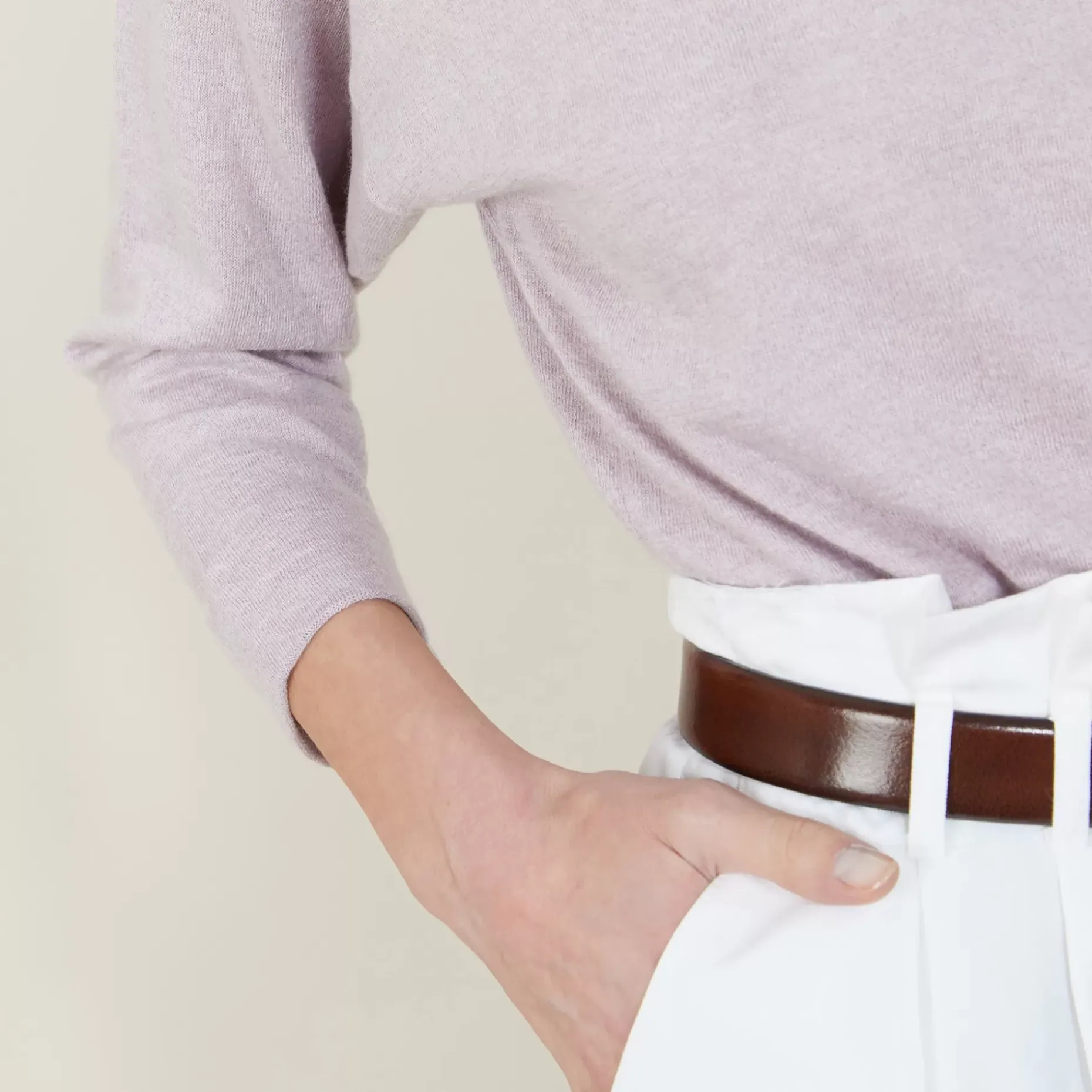Maison Montagut Pulls>Pull Col Boutonne En Lin Cachemire - Naza