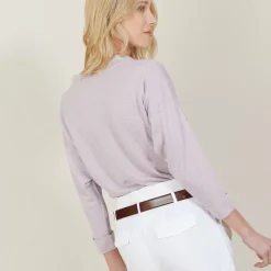 Maison Montagut Pulls>Pull Col Boutonne En Lin Cachemire - Naza