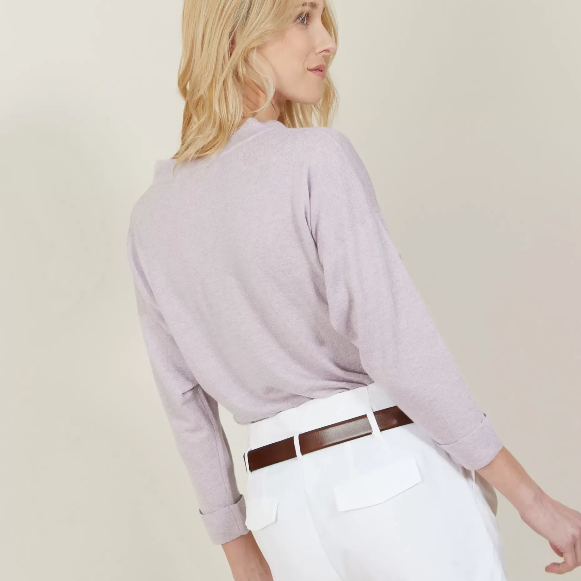 Maison Montagut Pulls>Pull Col Boutonne En Lin Cachemire - Naza