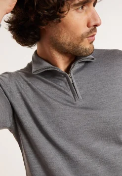 Maison Montagut Pulls>Pull Col Camionneur Avec Logo En Laine Merinos - Ryan