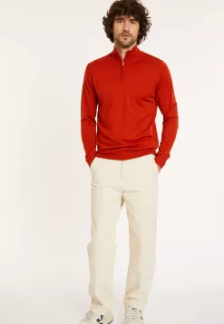 Maison Montagut Pulls>Pull Col Camionneur Avec Logo En Laine Merinos - Ryan