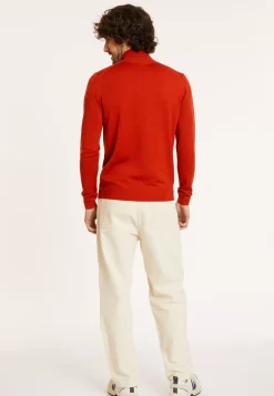 Maison Montagut Pulls>Pull Col Camionneur Avec Logo En Laine Merinos - Ryan